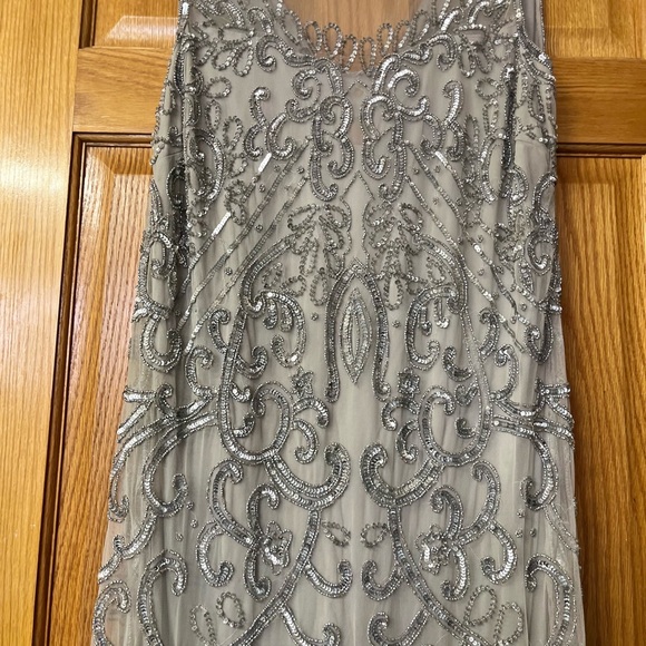 Elegant Silver Embellished Dress - Picture 4 of 10